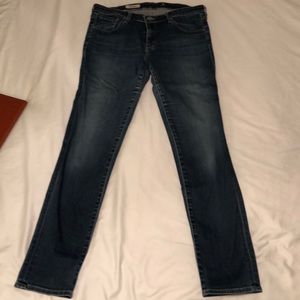 AG Prima Mid Rise Cigarette Jeans- 31 R med wash